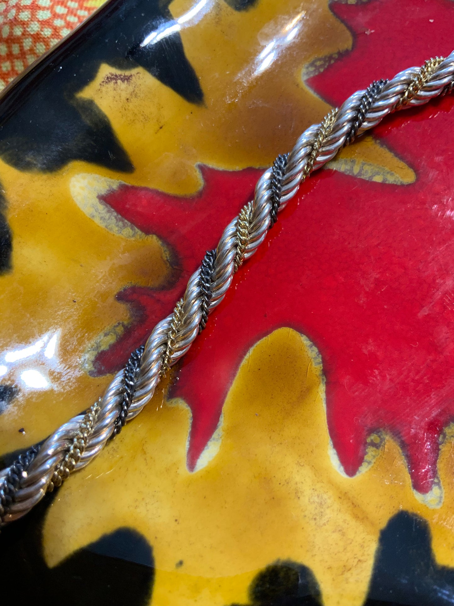 Collier métal 3 couleurs Torsade Vintage 2000’