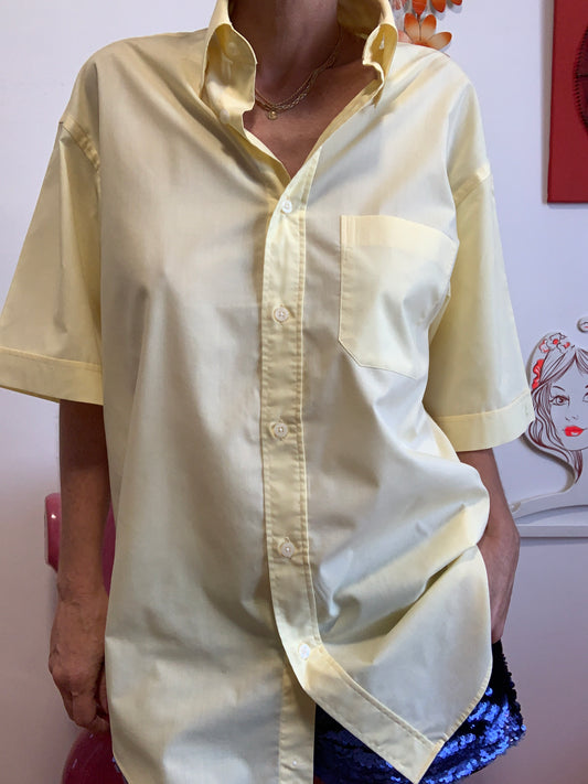 Chemise Courrèges Jaune pastel Vintage