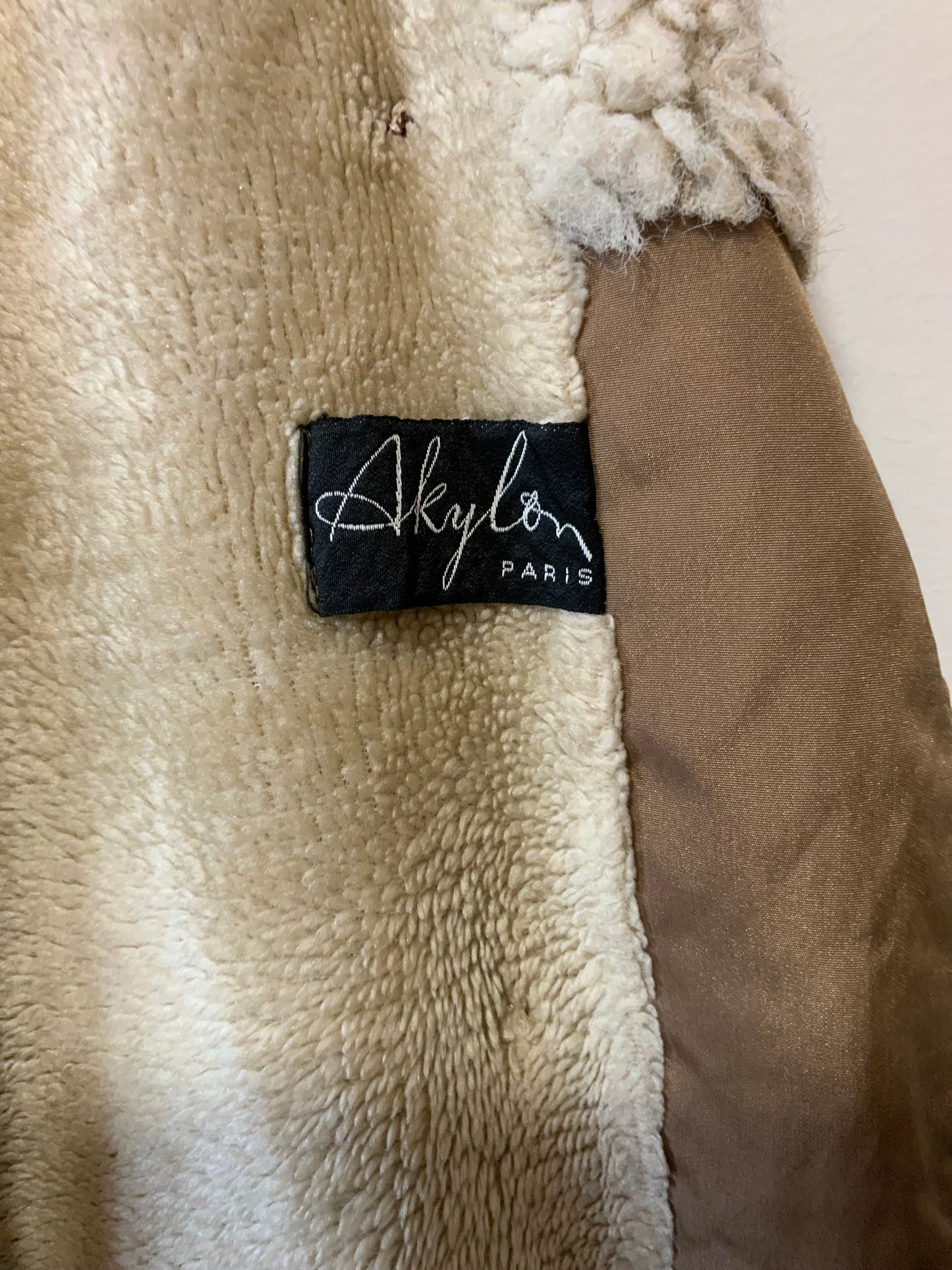 Long manteau façon impermeable fourré Vintage Mode Made in France