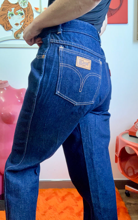 Jean Brut Vintage coton 1980 Elvis Forme Mom