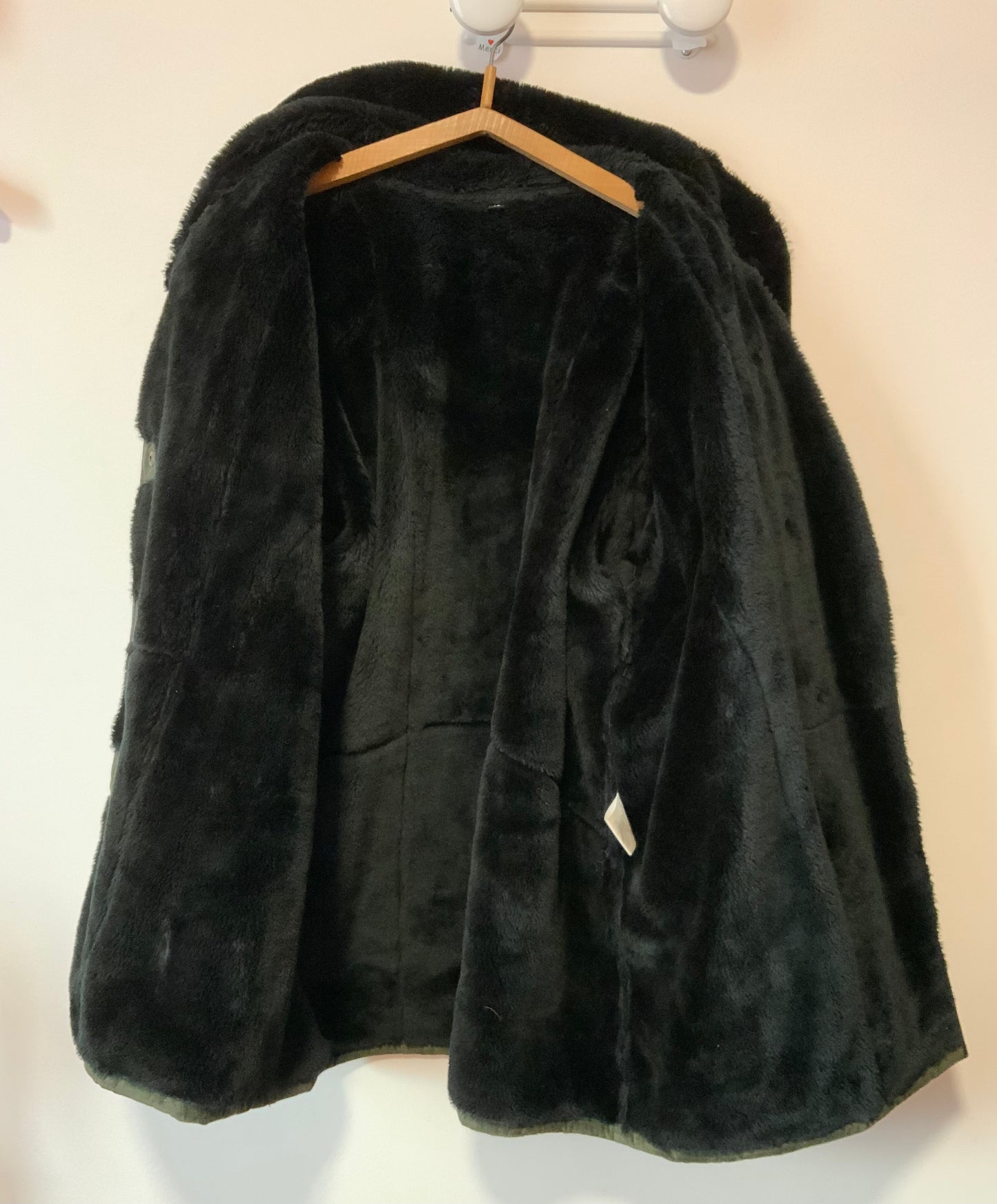 Gros manteau Vintage 1980 Daim vert foncé