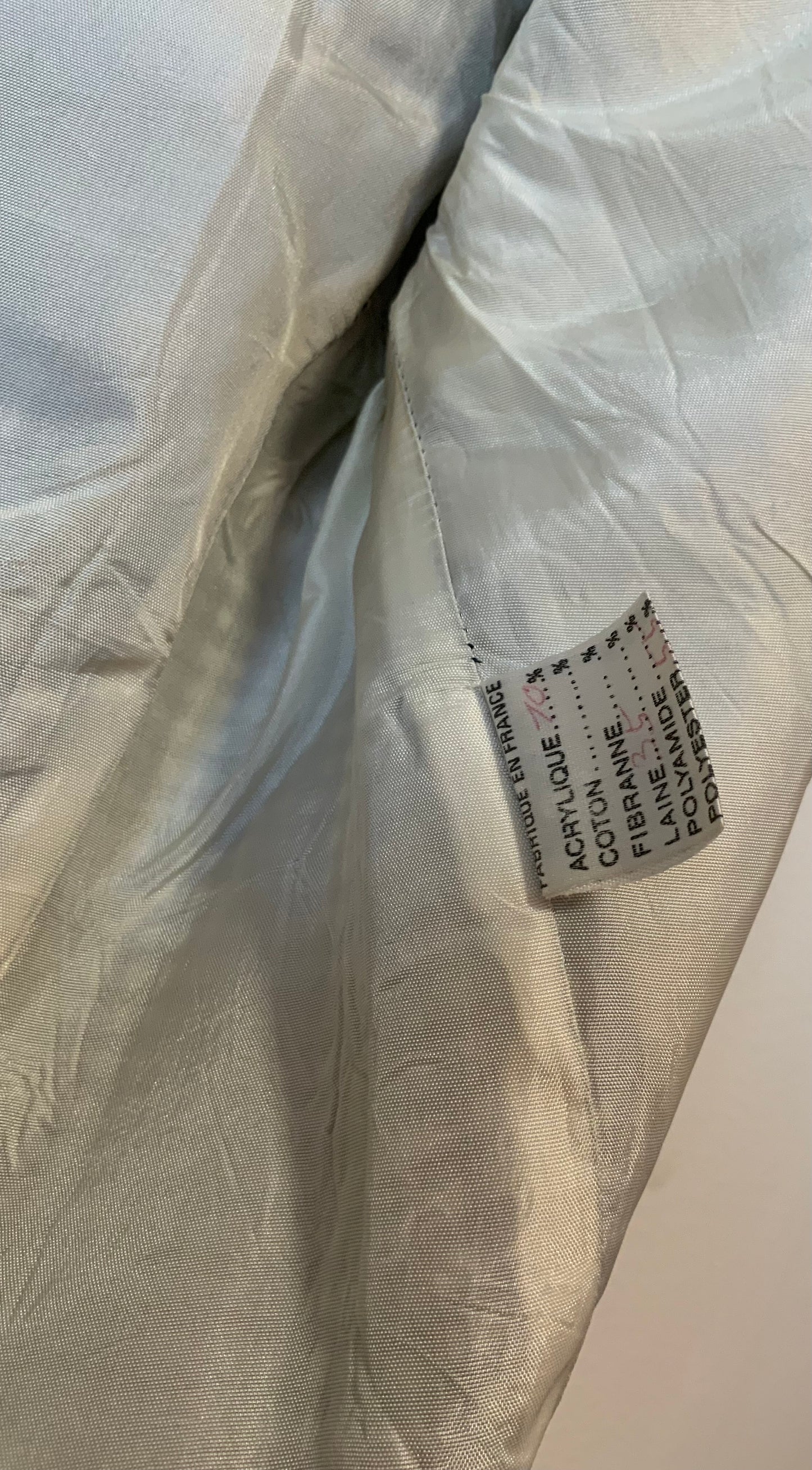 Veste blazer court forme pointue à carreaux pieds de poule Vintage France