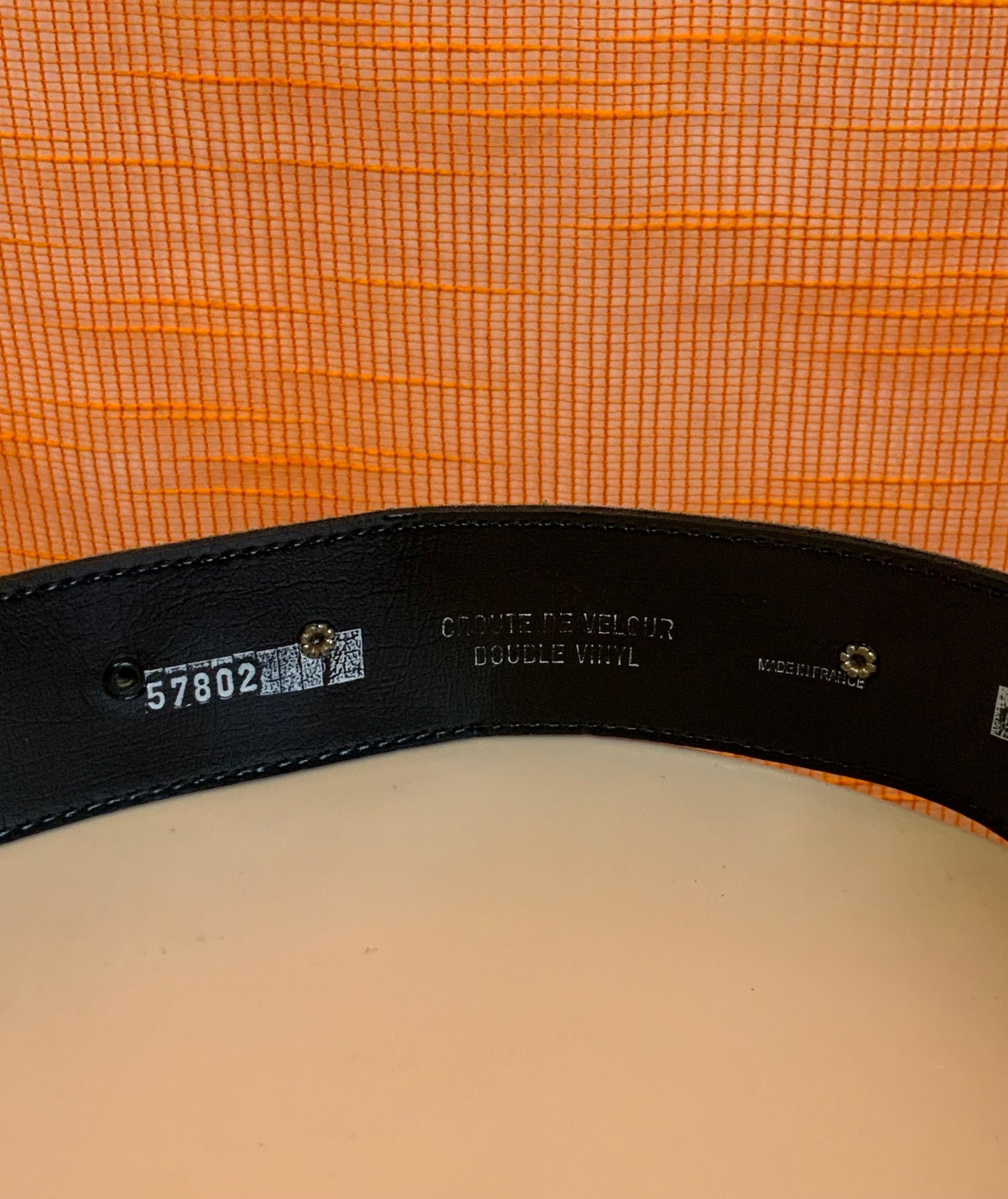 Ceinture daim verte et motifs dentelle métal doré Vintage France