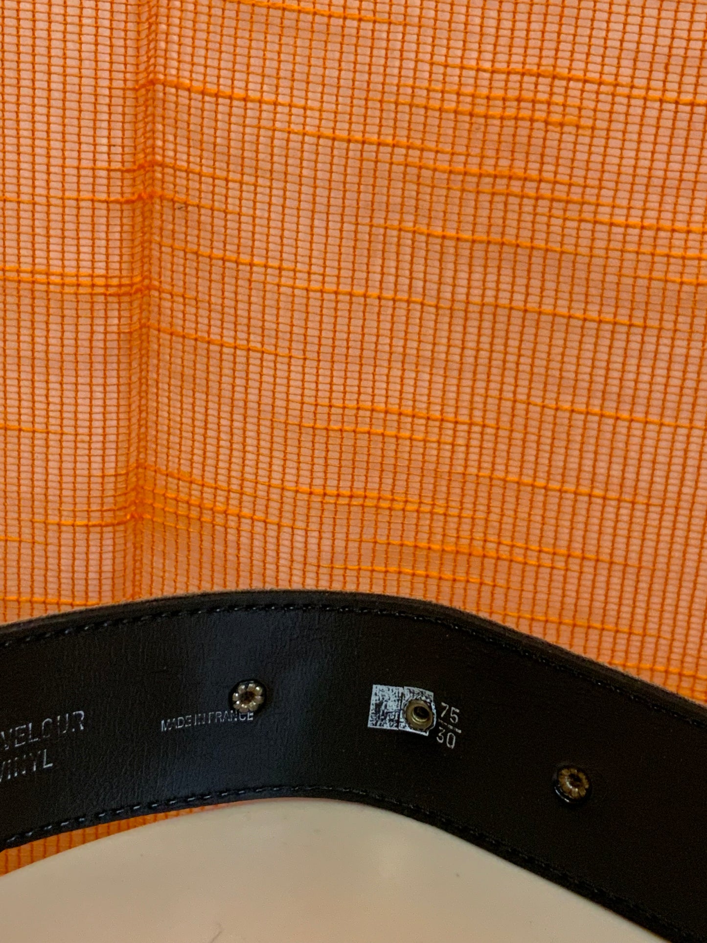 Ceinture daim verte et motifs dentelle métal doré Vintage France