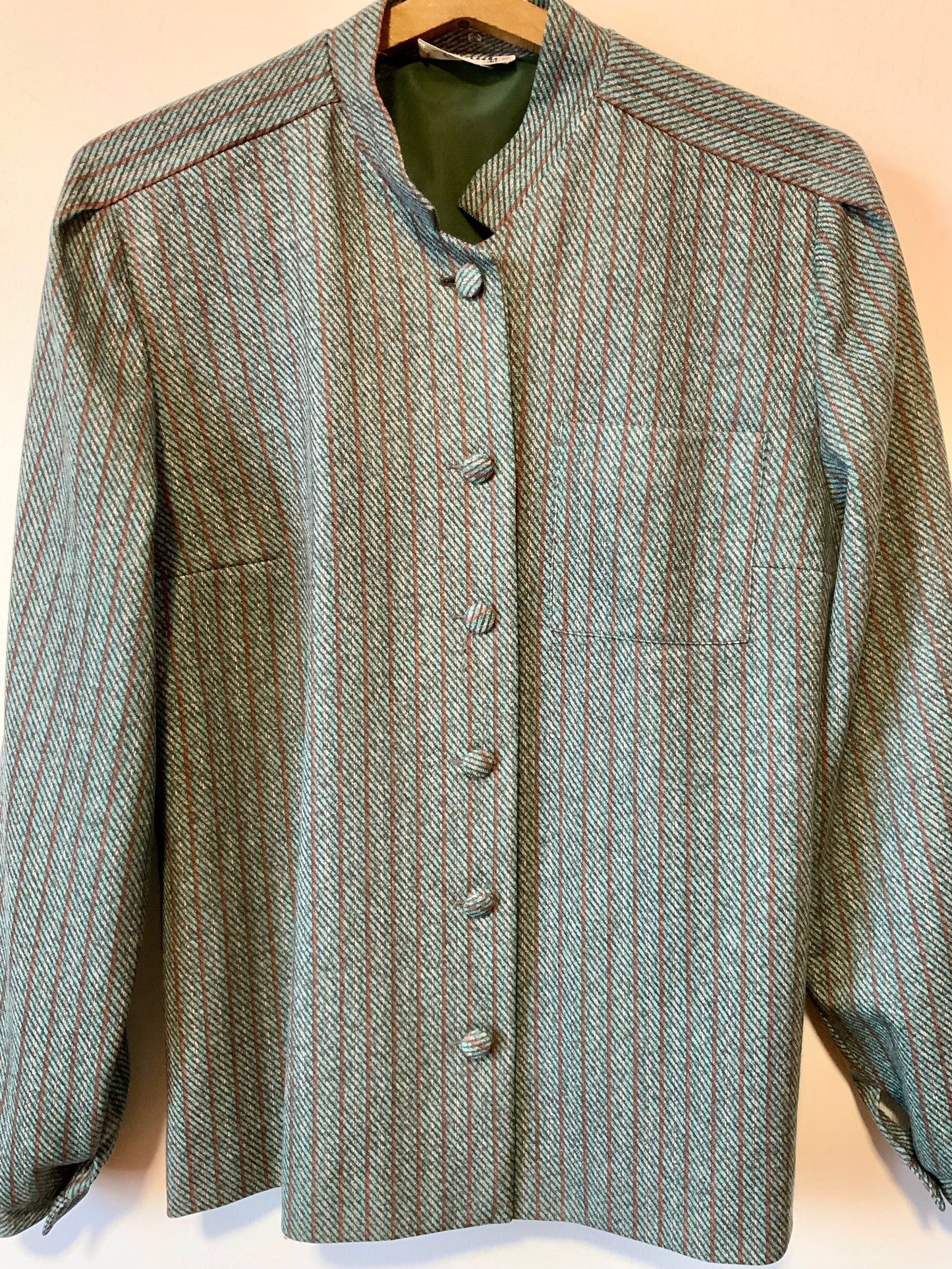 Chemise à motifs rayures Vintage France 1970 Seventies