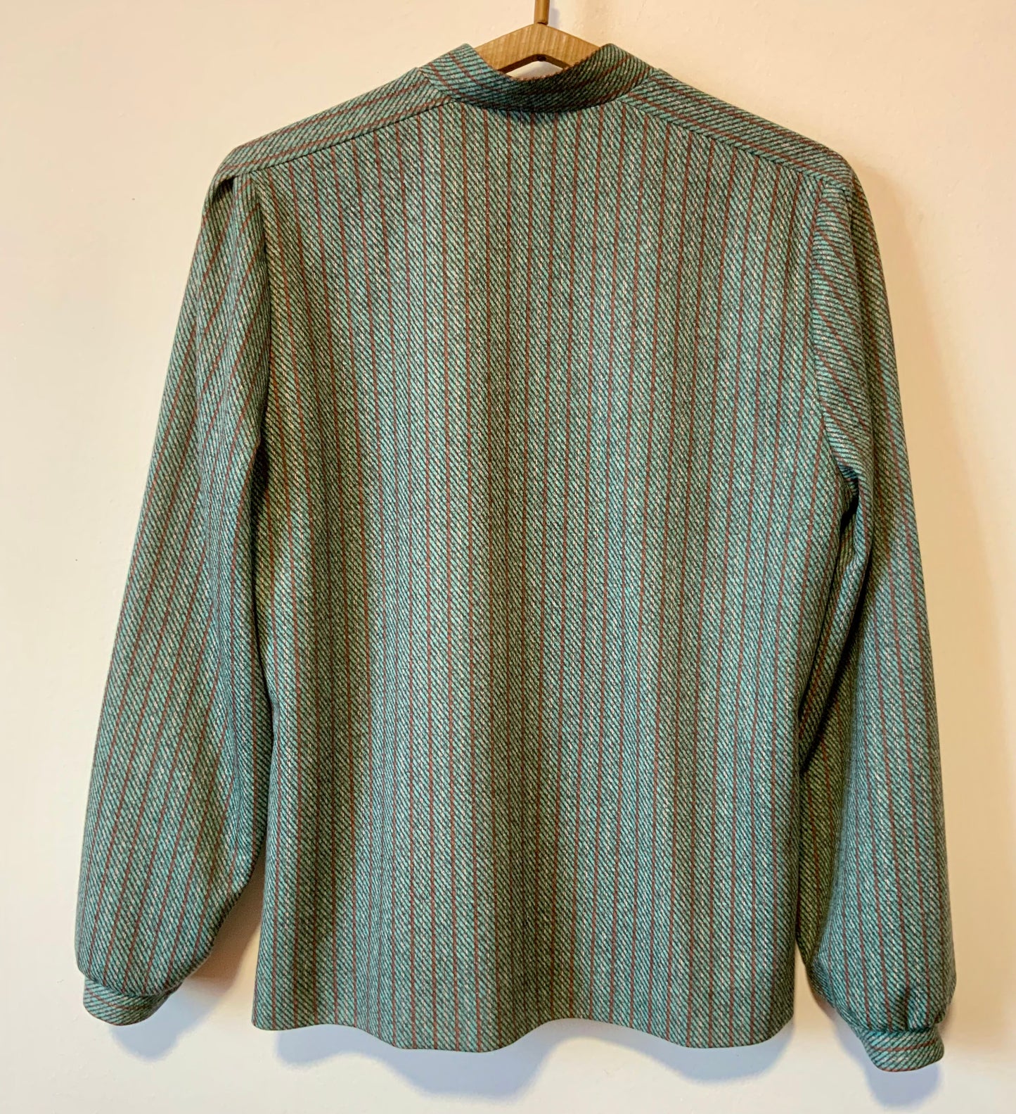 Chemise à motifs rayures Vintage France 1970 Seventies