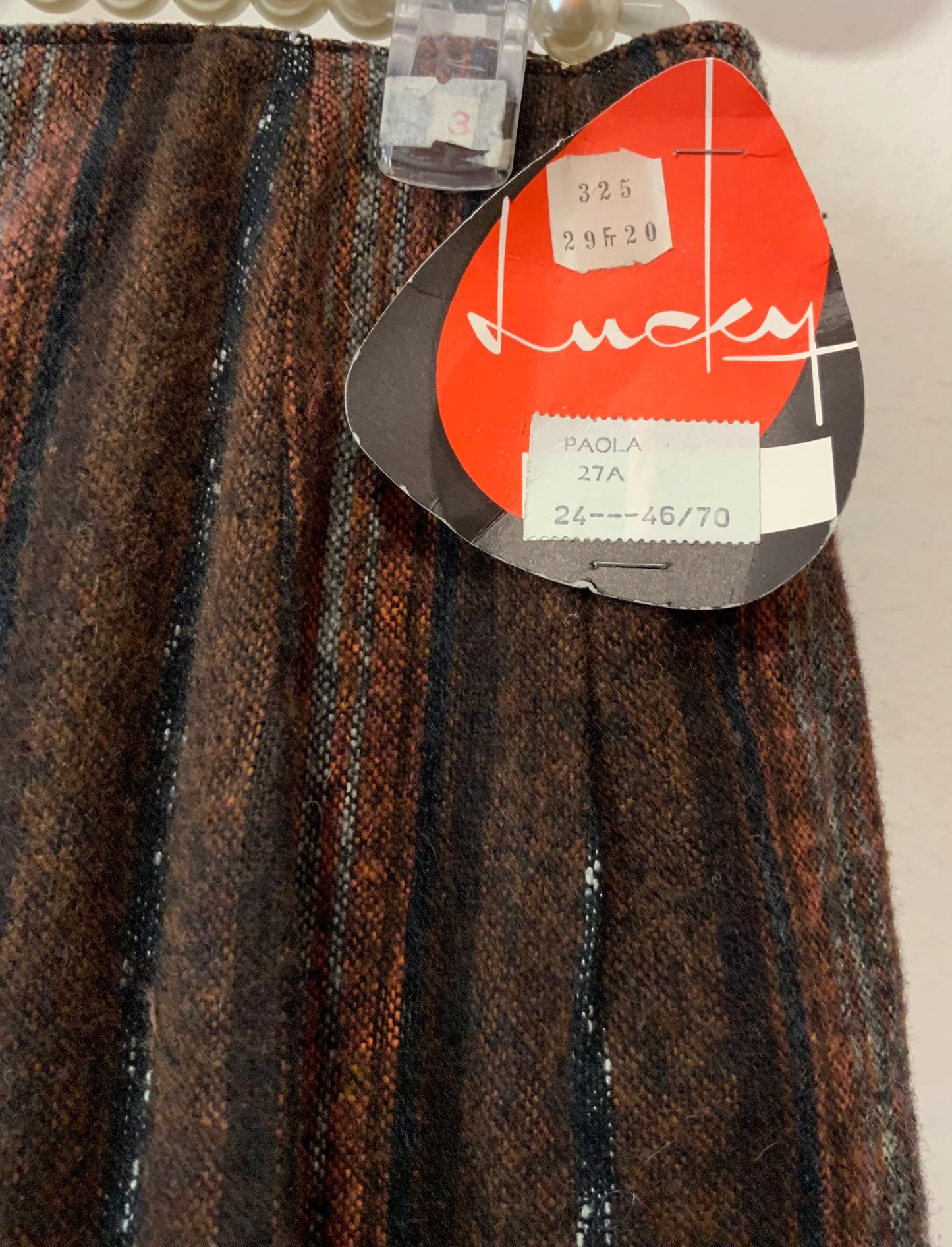 Pantalon Droit Vintage 1980 Neuf Deadstock à rayures - Avec son Etiquette de vente