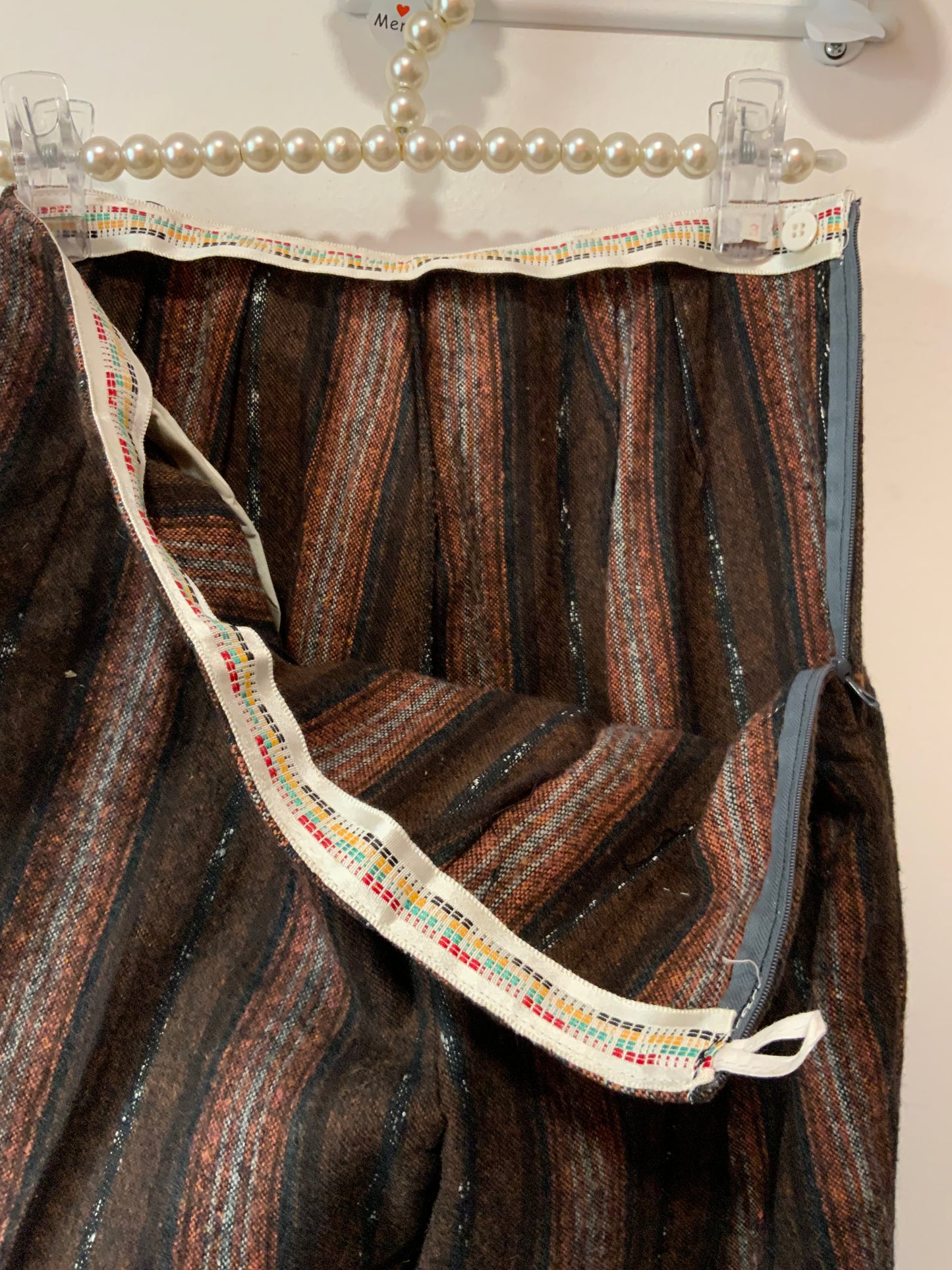 Pantalon Droit Vintage 1980 Neuf Deadstock à rayures - Avec son Etiquette de vente