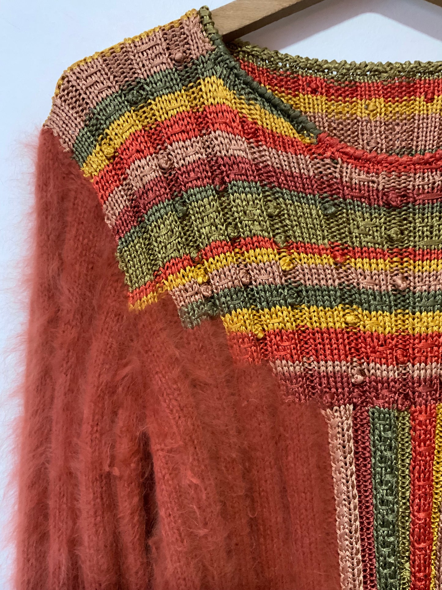 Pull sublime angora Modèle Vintage 1990 Anny Blatt Tricoté main