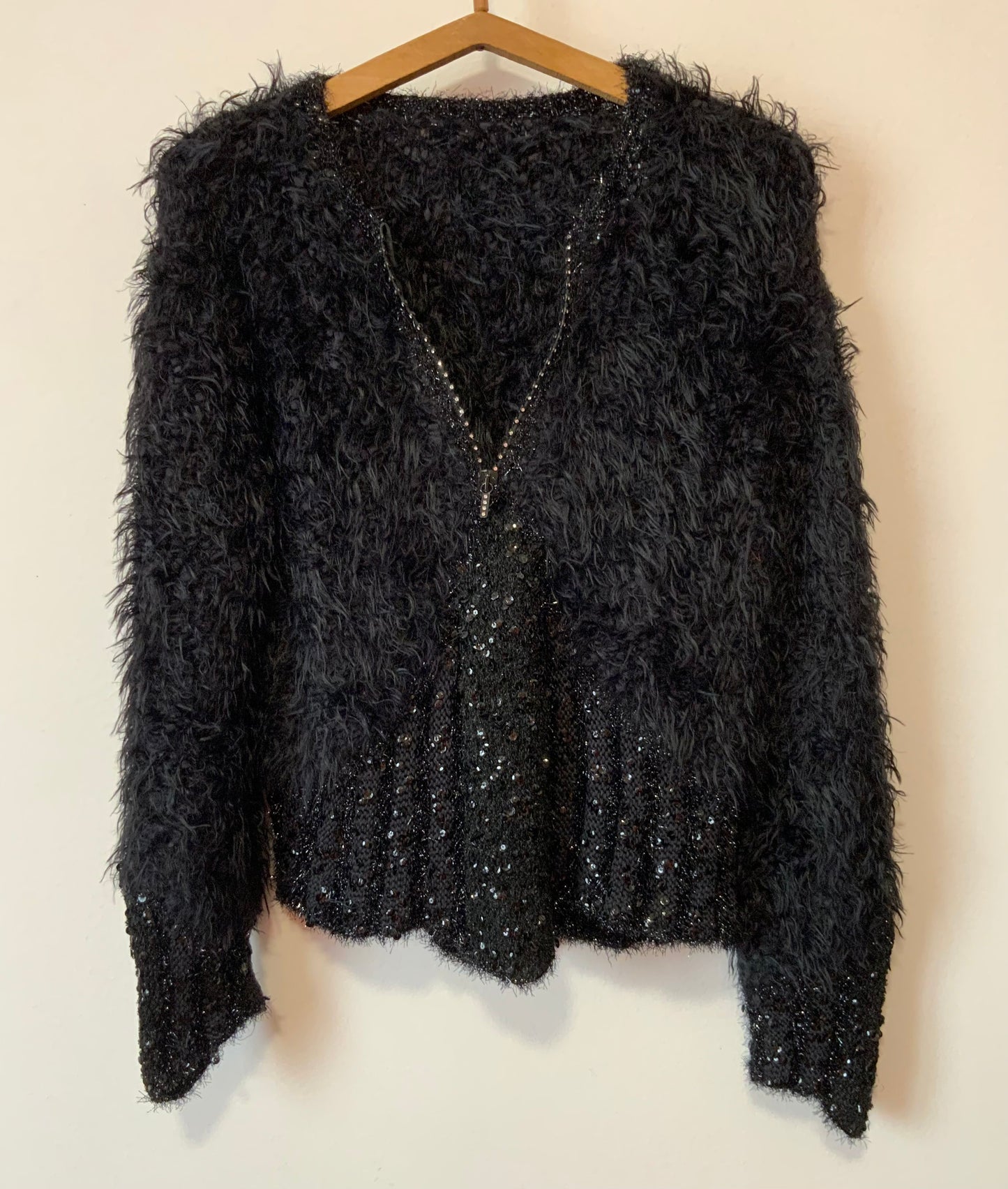 Merveilleux pull Tricoté Pailleté Confection main Modèle Anny Blatt