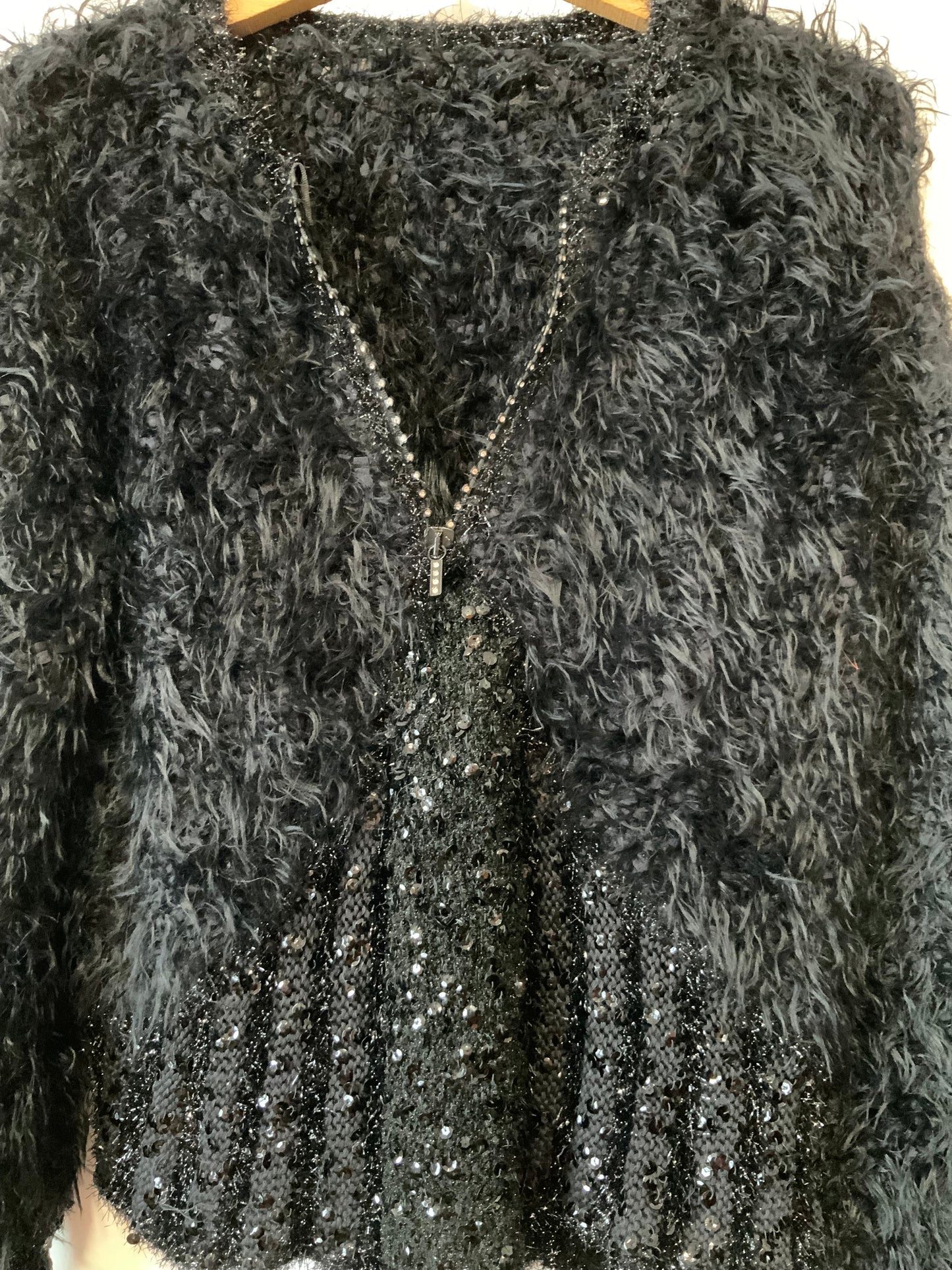 Merveilleux pull Tricoté Pailleté Confection main Modèle Anny Blatt