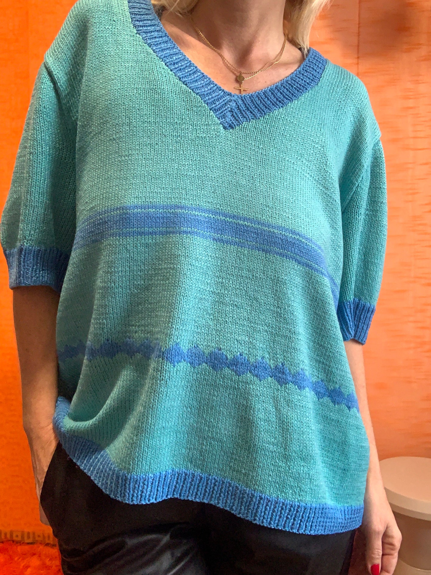 Tricot Main Rayures Vintage