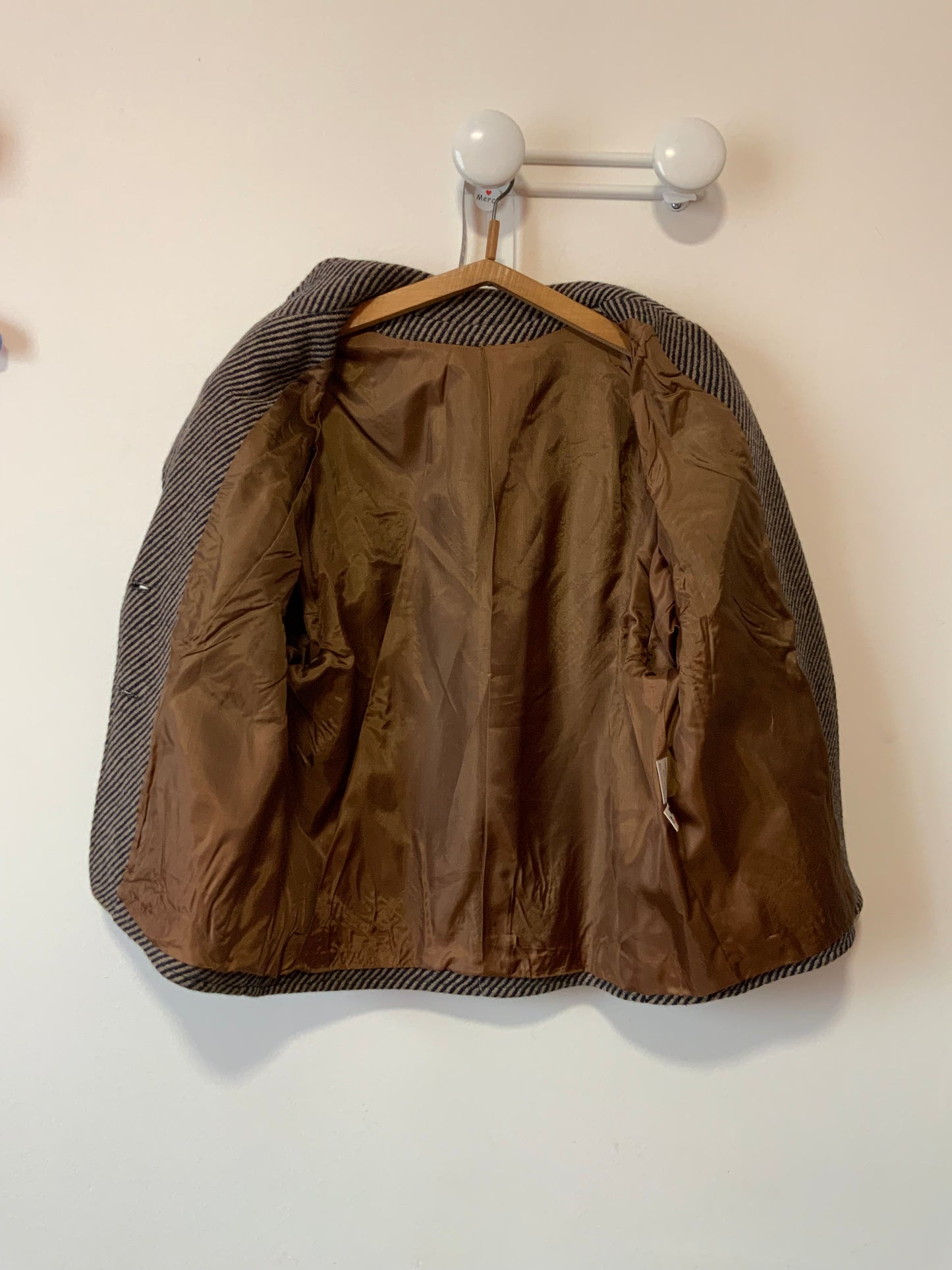 Veste en Laine à Rayures Vintage Made in France Années 80