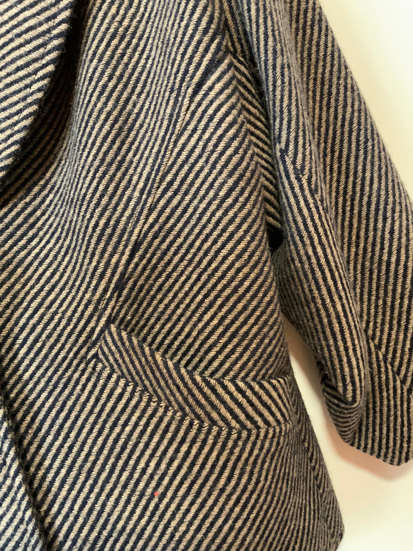 Veste en Laine à Rayures Vintage Made in France Années 80