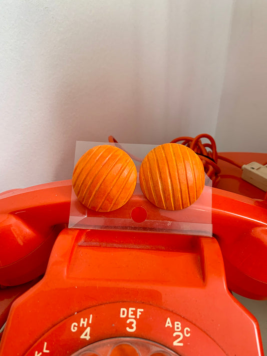 Boucles d’oreilles Vintage Bois Orange