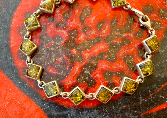 Bracelet en argent et pierres Vintage 2000