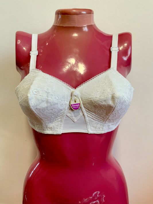 Soutien Gorge 1960 Triumph Vintage Neuf Dentelle Poitrine Pointue France