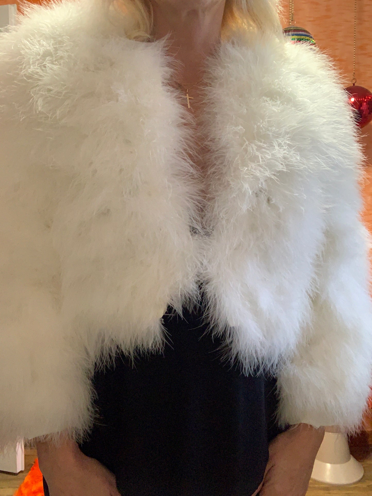 Piece d’exception Gilet en plumes duvet d’oie Vintage France Creation à la main