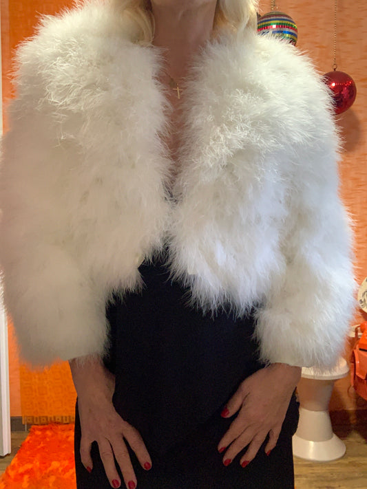 Piece d’exception Gilet en plumes duvet d’oie Vintage France Creation à la main