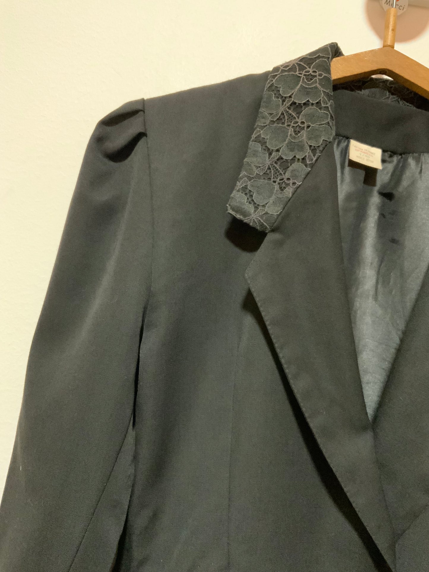 Veste cintrée croisée Epaules volume et dentelle Vintage 1990 Pure Forme