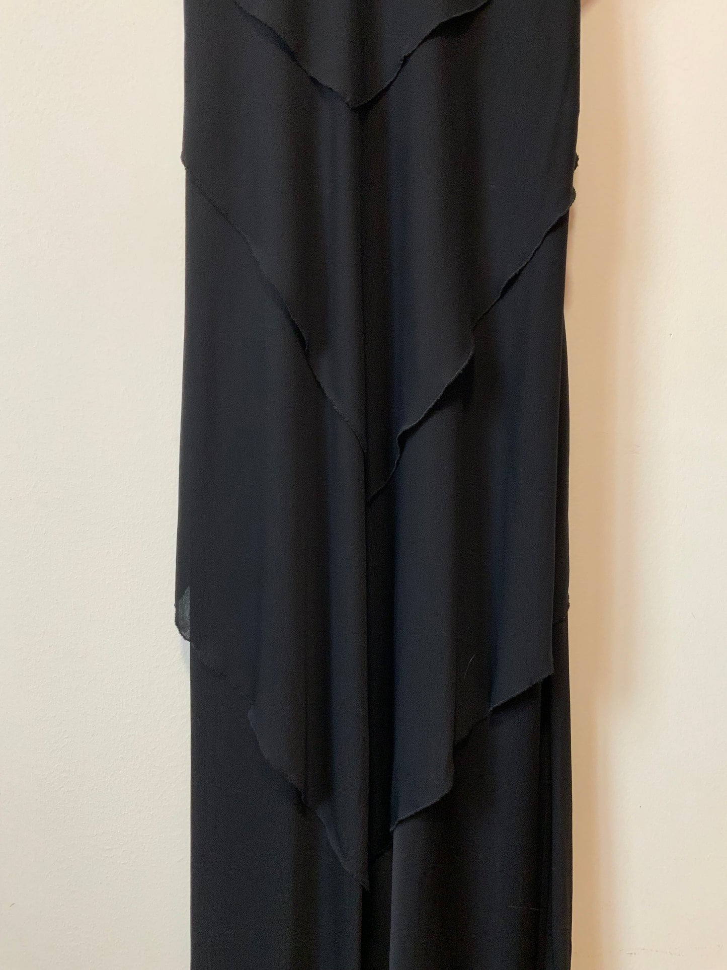 Authentique grande robe de soirée, fêtes 1970 avec son Boa Création