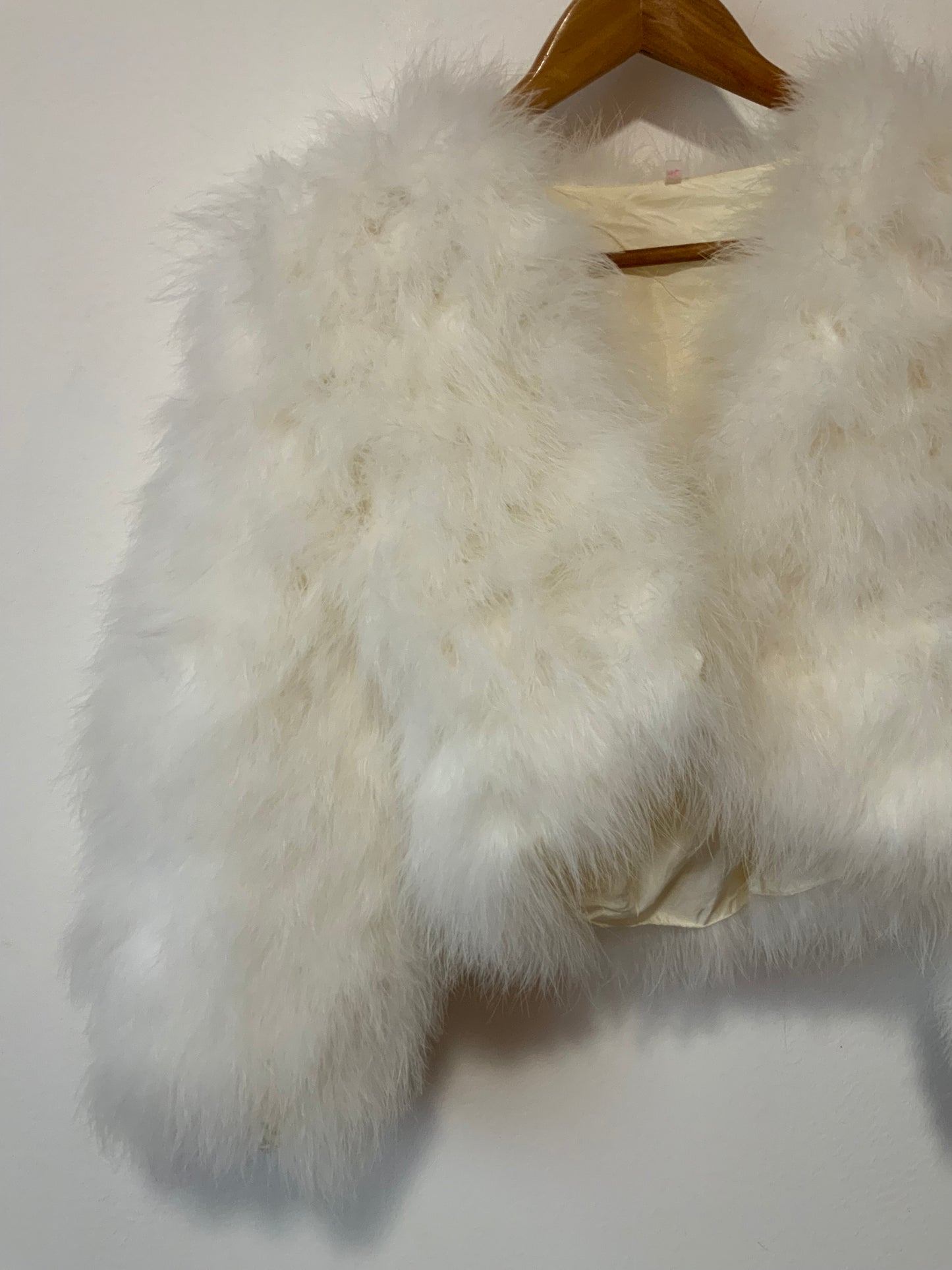 Piece d’exception Gilet en plumes duvet d’oie Vintage France Creation à la main