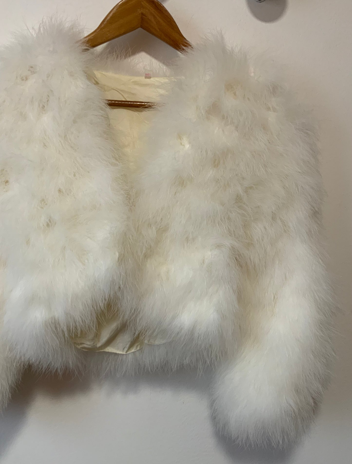 Piece d’exception Gilet en plumes duvet d’oie Vintage France Creation à la main