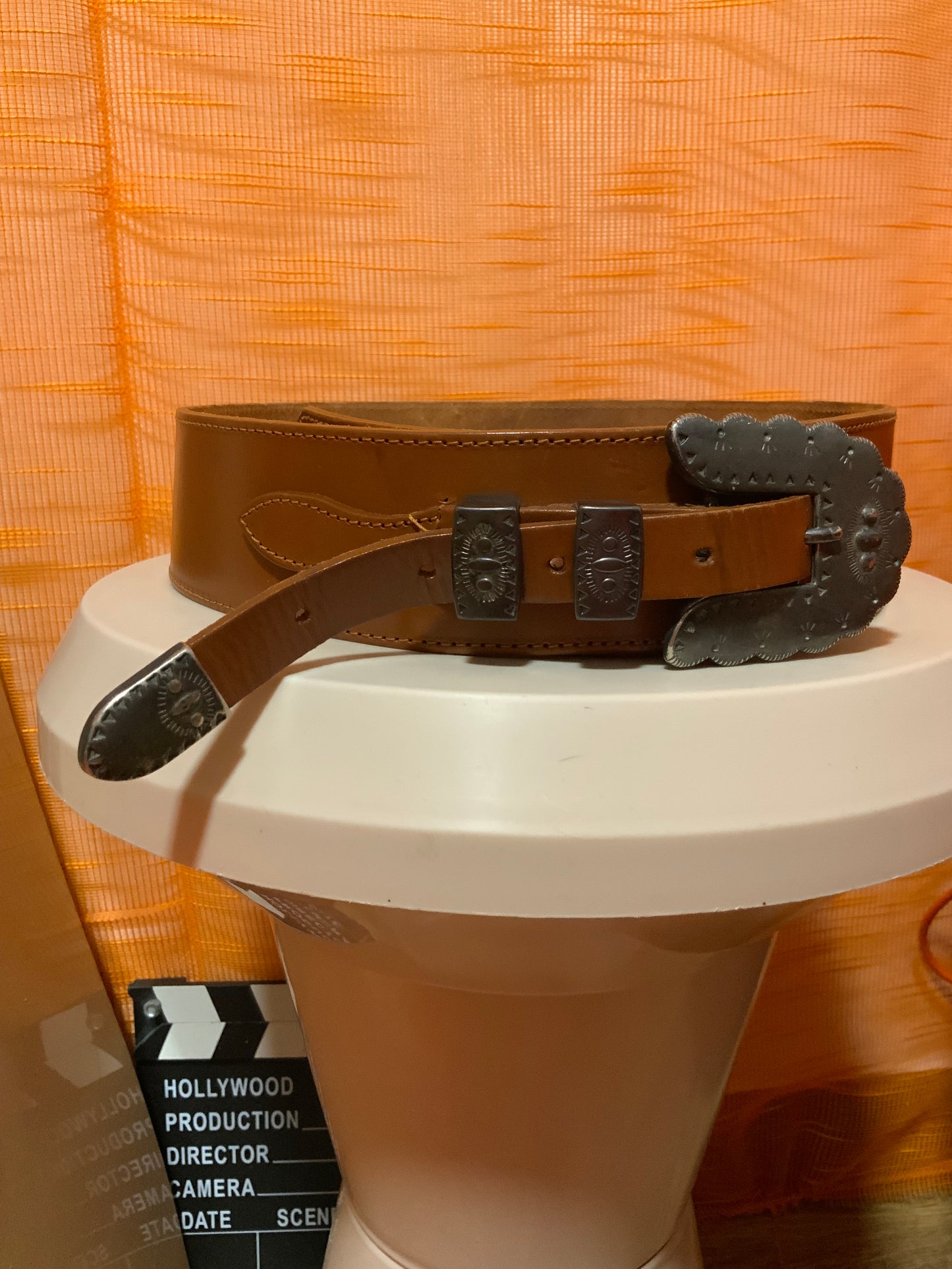 Ceinture Western Cuir marron Vintage