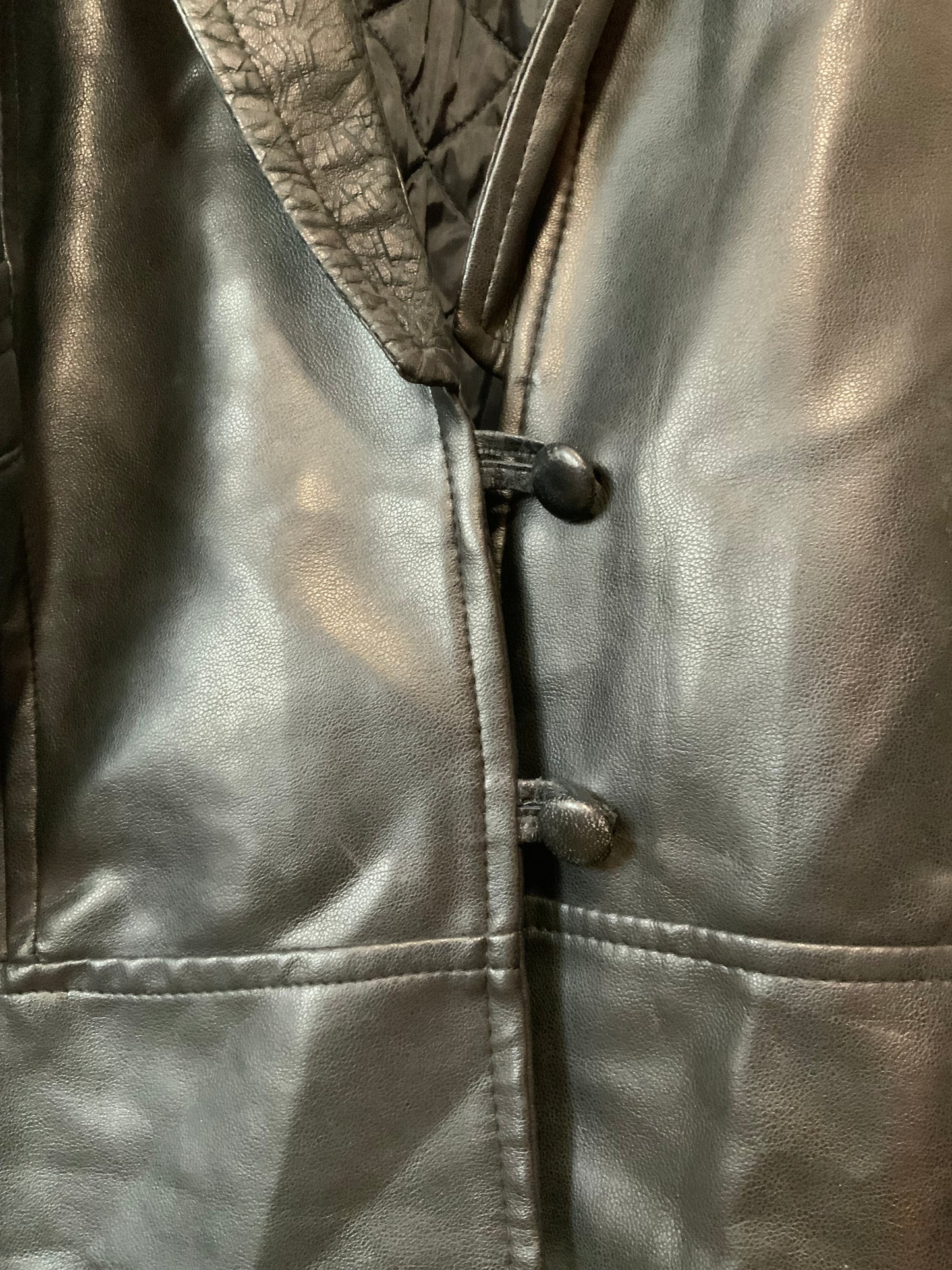 Veste en cuir 3/4 1980 Vintage Volume