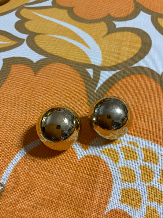 Boucles d’oreilles Vintage 2000 Boules Dorées