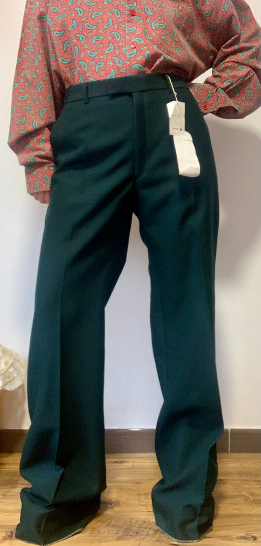 Pantalon Tergal Droit Jambes larges Modèle Pop Vintage 1970