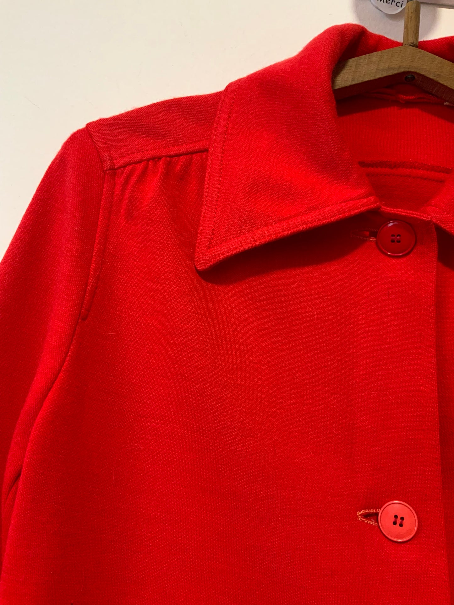 Très belle Veste Rouge Confection Main Vintage 1970