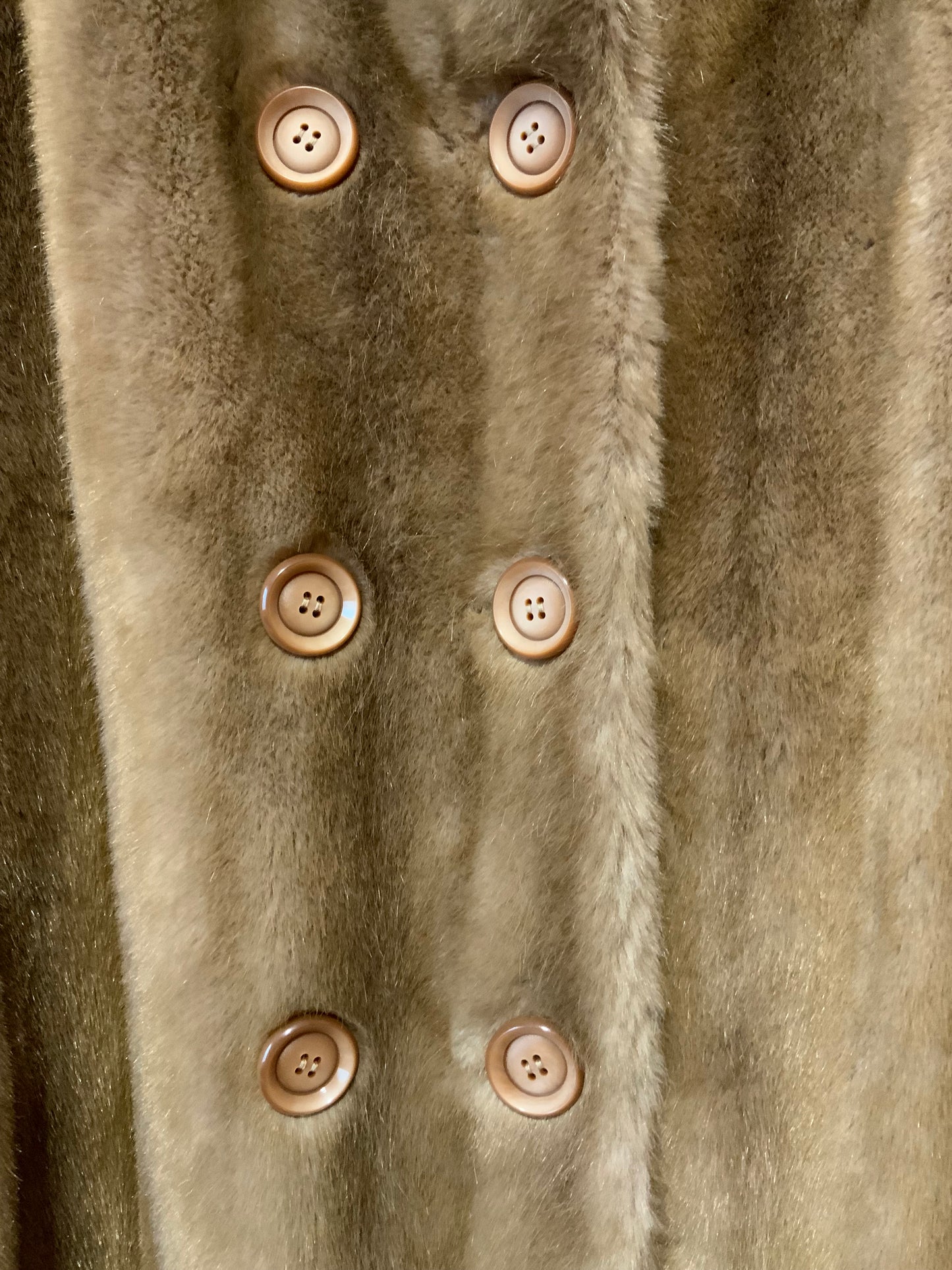 Grand manteau en fourrure synthétique Confection 1960/70 Beauté Vintage