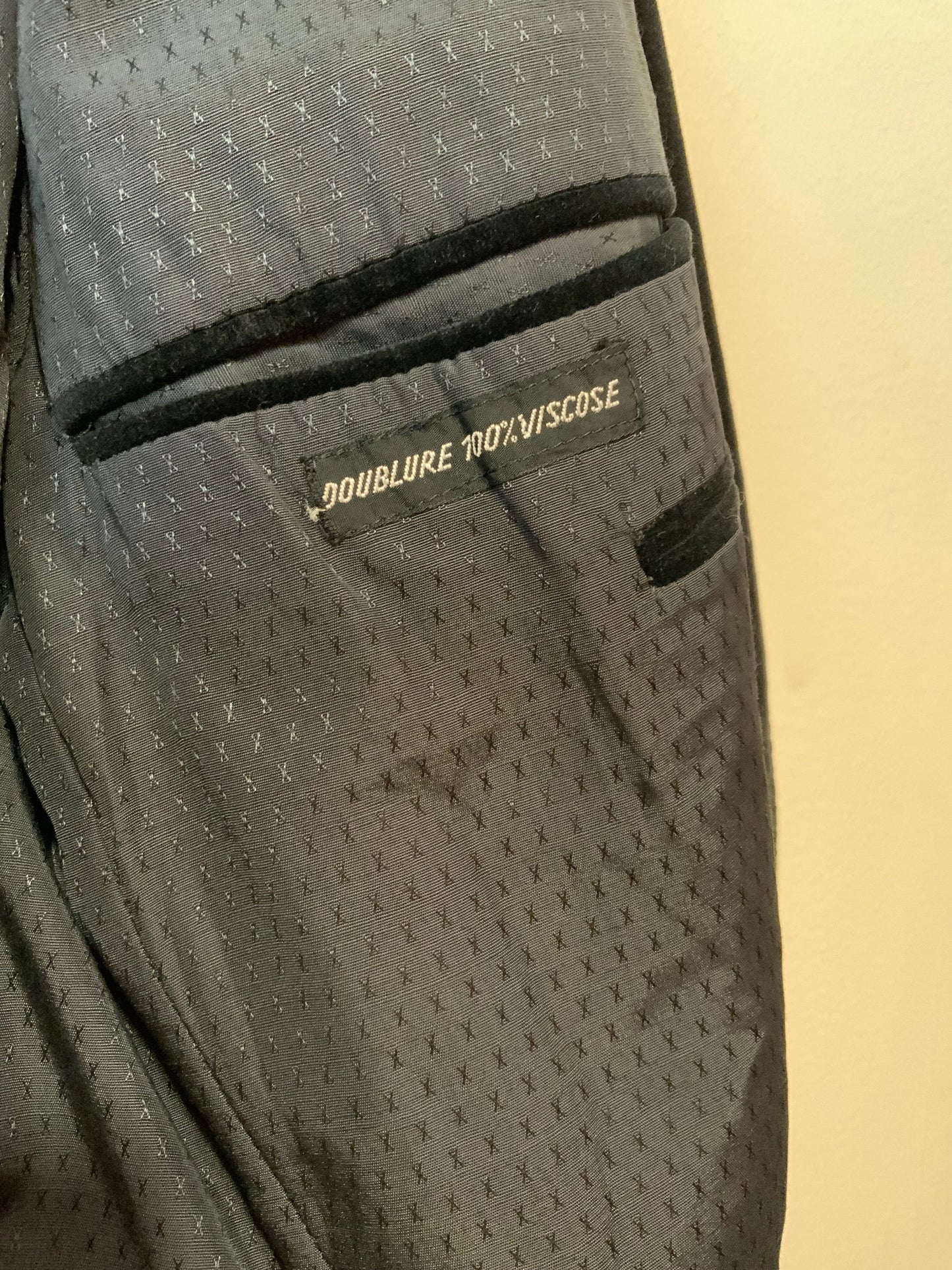 Très belle veste Vintage gros velours noir Chic