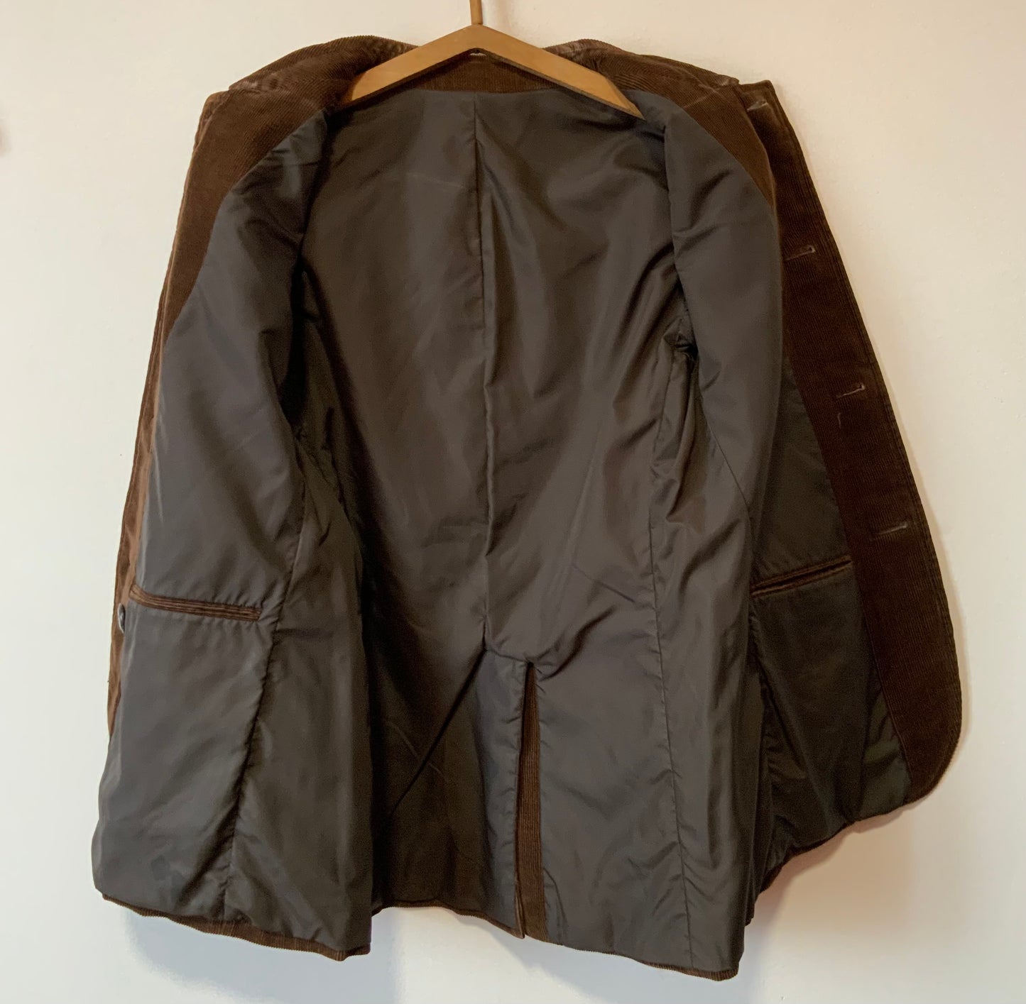 Très belle veste longue en velours côtelé Marron Vintage Authentique