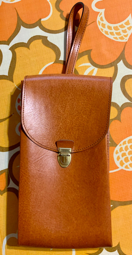 Sac Sacoche Cuir marron Vintage Original