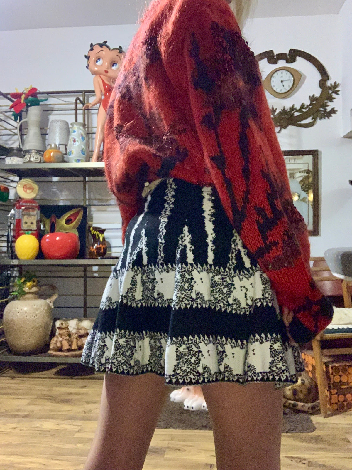 Jupe Courte Vintage 'Angels Never Die' Taille 40 - En Laine, Occasion Bon état