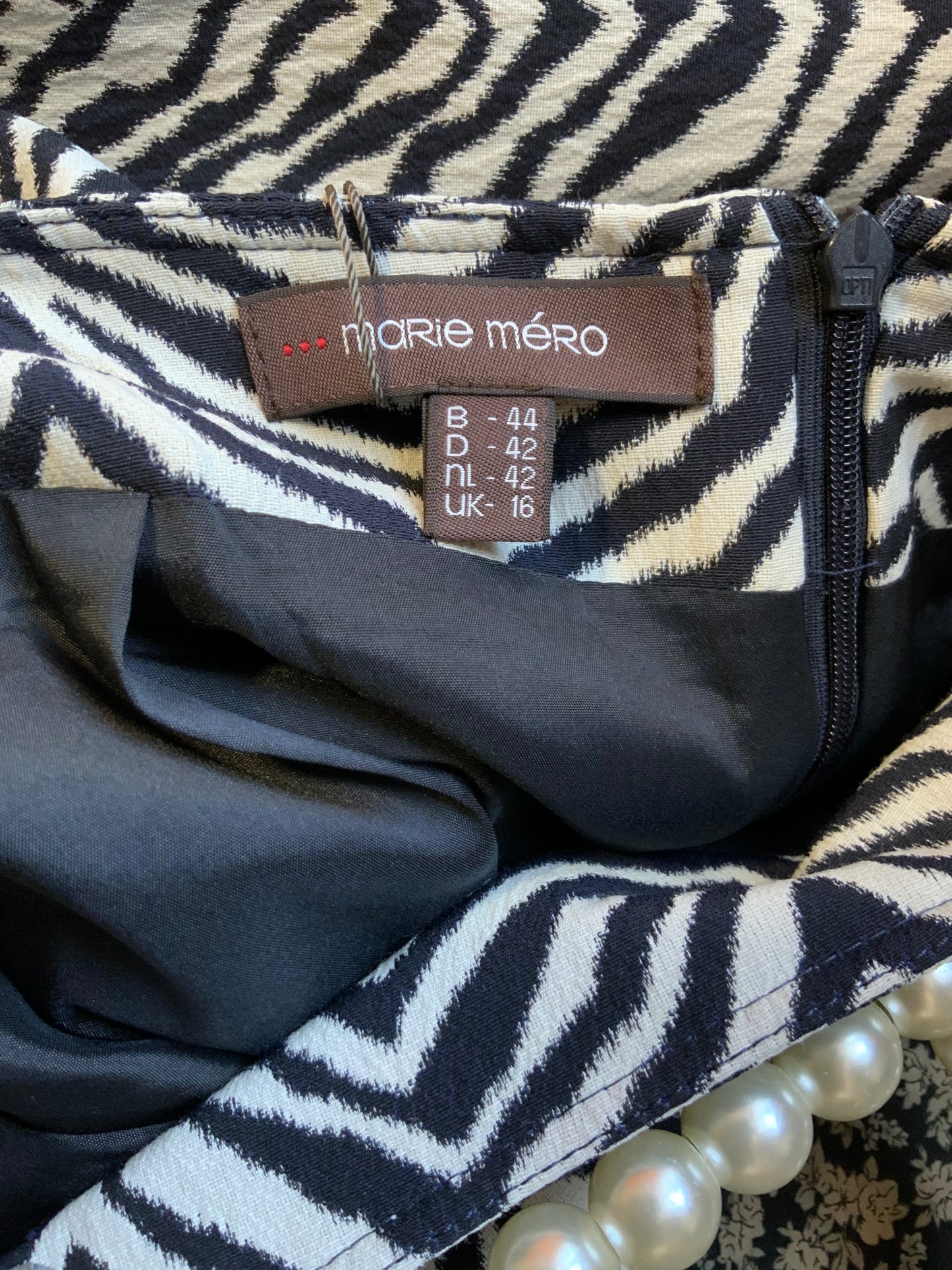 Jupe zèbre Haut de gamme Marie Mero Deadstock