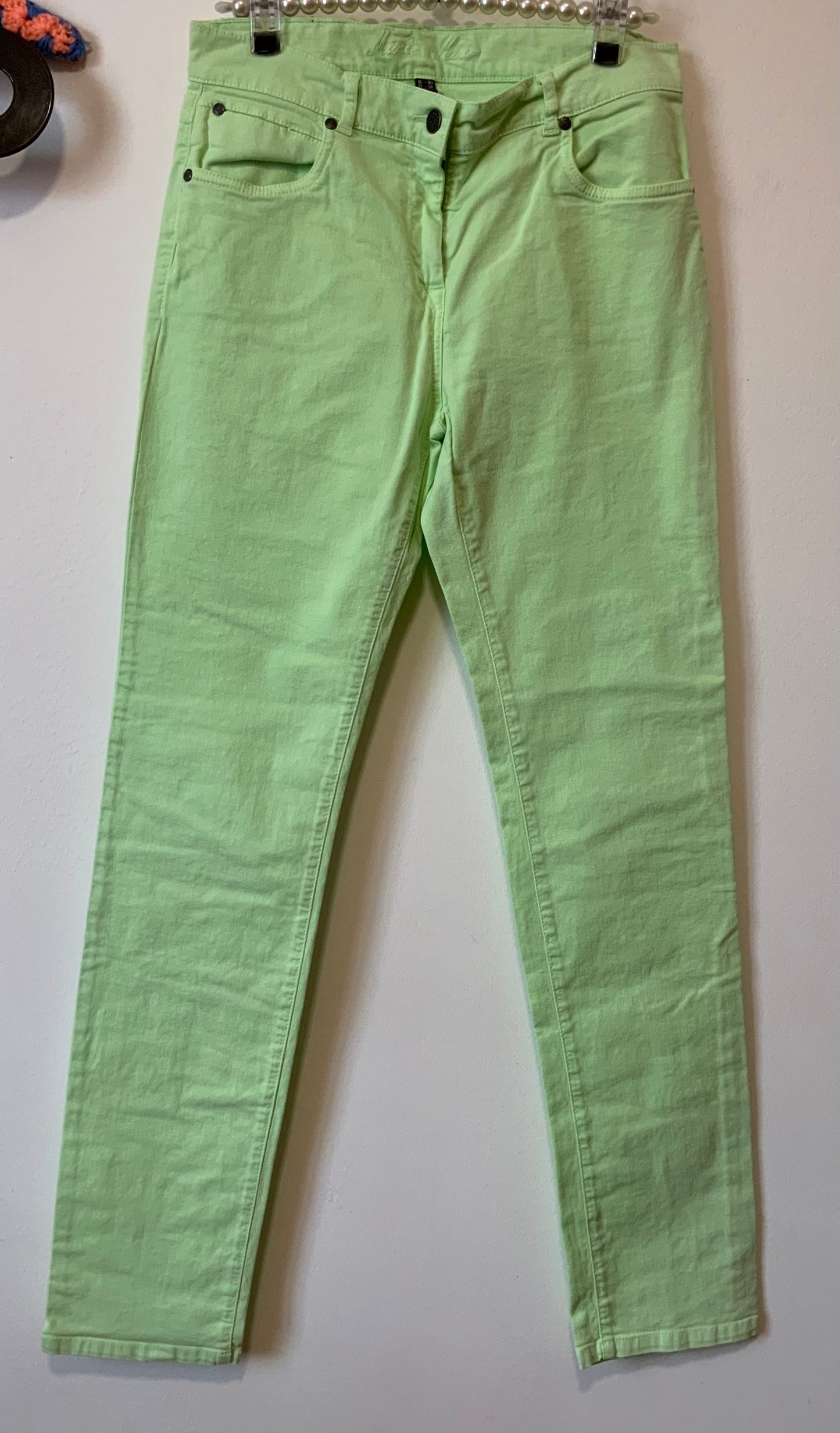Jean vert Marie Mero denim taille haute