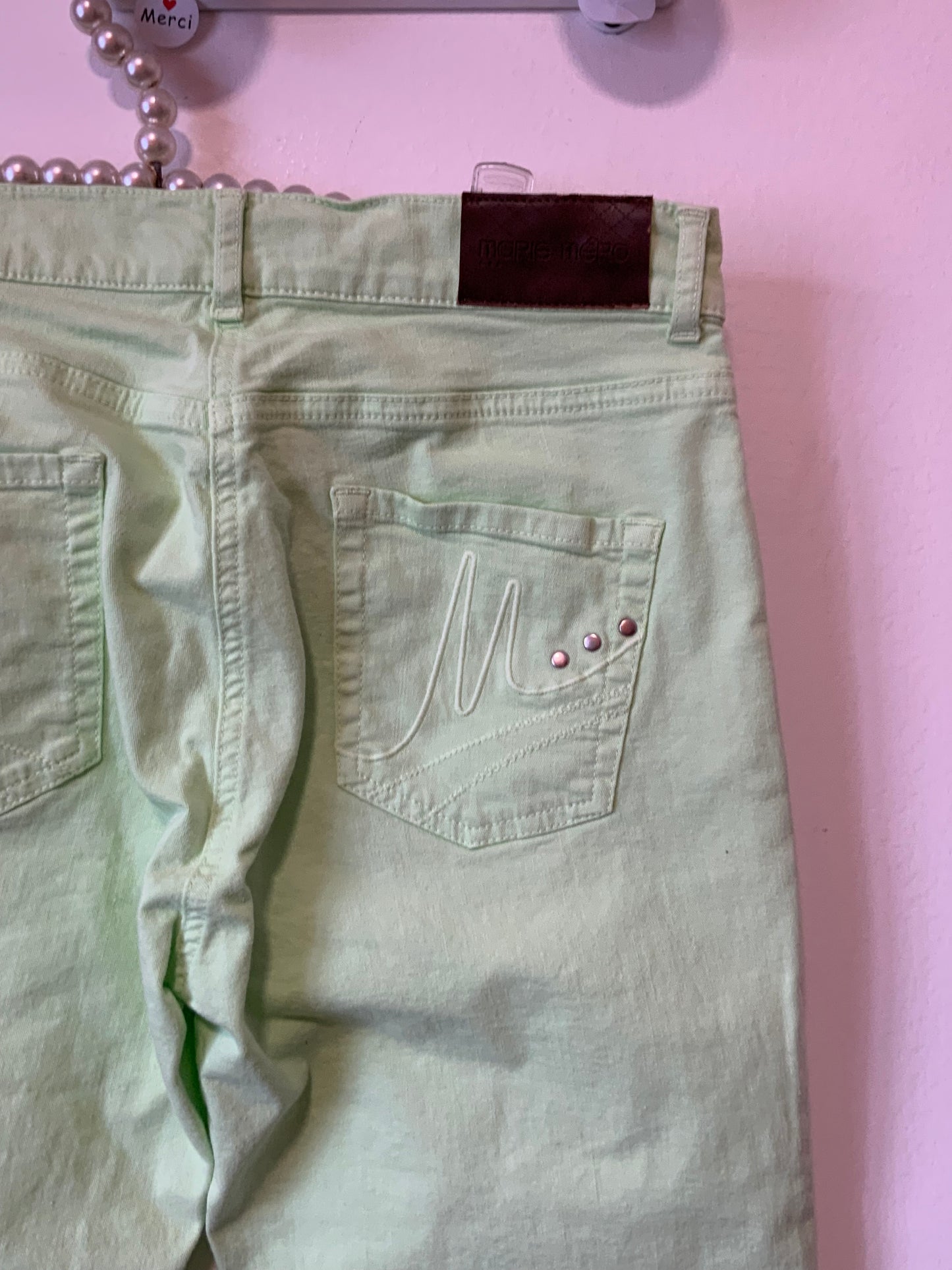 Jean vert Marie Mero denim taille haute