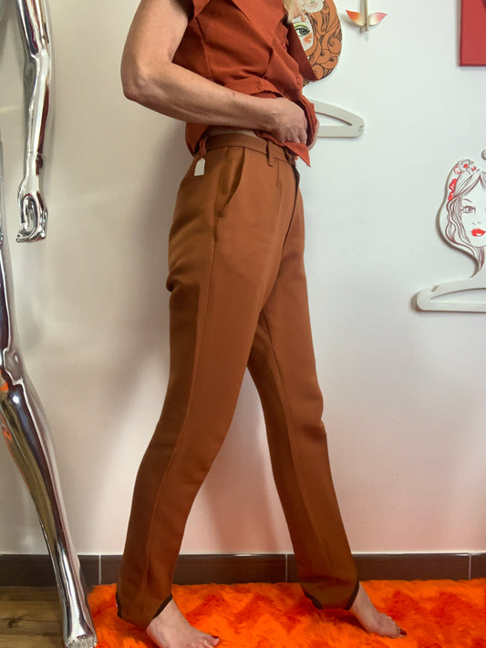 Fuseau Pantalon couleur brique Vintage 1970/80