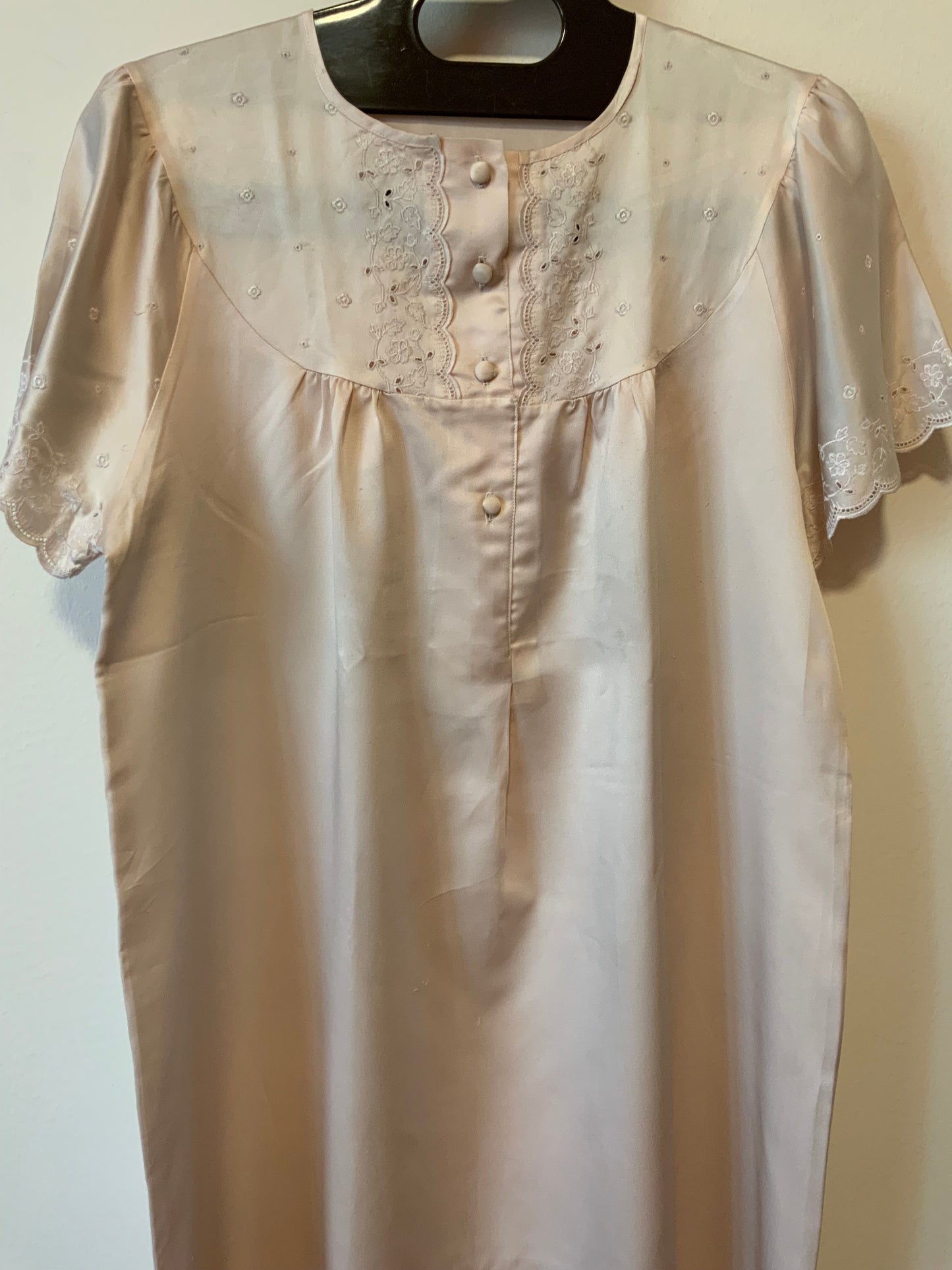Ensemble de nuit Vintage satin rose pâle France