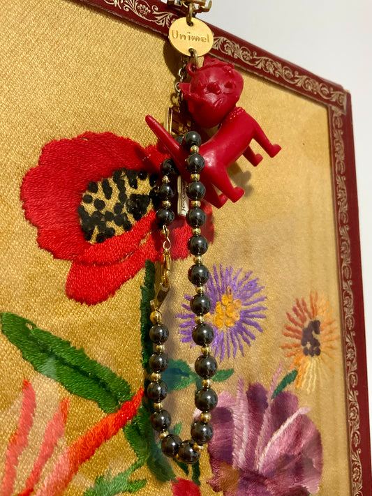 Bracelet en perles de verre Tahiti Vintage 1990