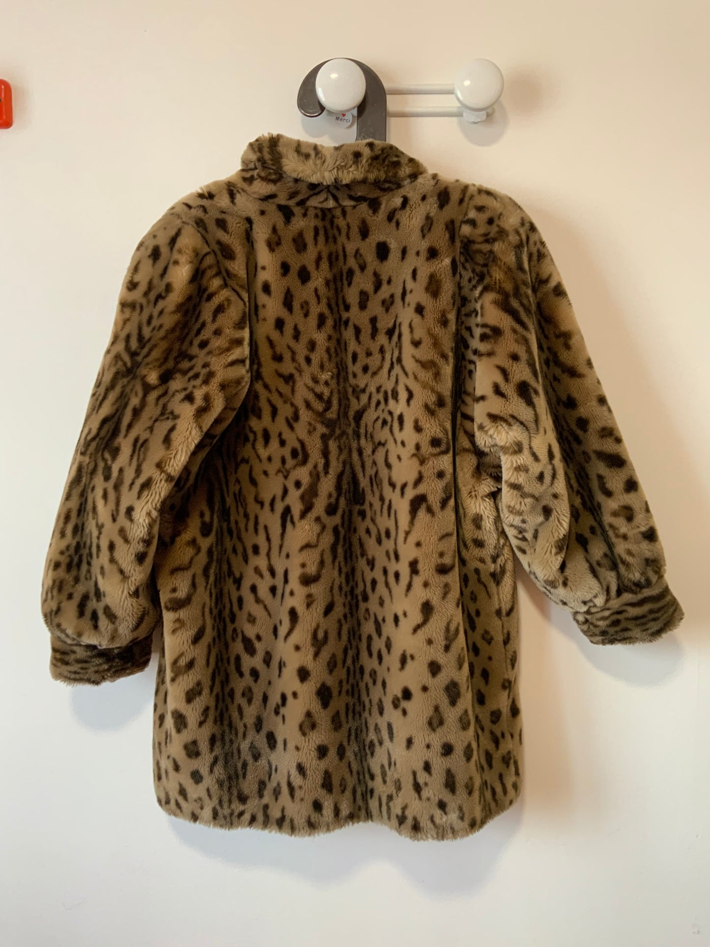 Superbe manteau fausse fourrure Léopard Vintage 1980