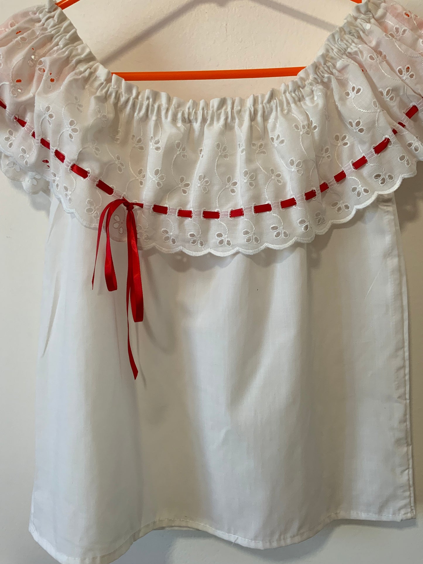 Ensemble traditionnel à carreaux Madras Dentelle et jupon -  Neuf