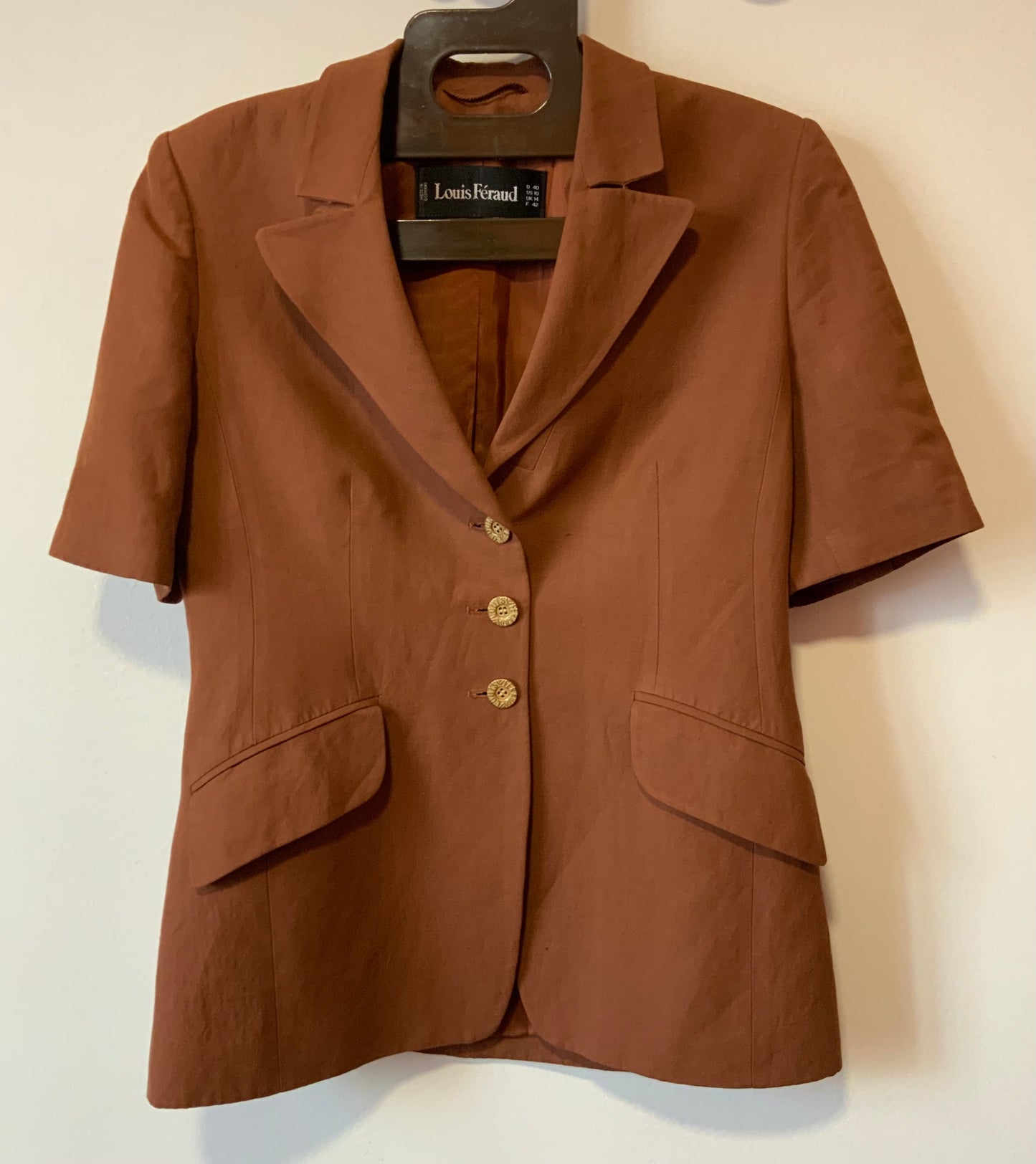 Superbe Veste Louis Feraud Vintage Paris Boutons magnifiques Epaulettes