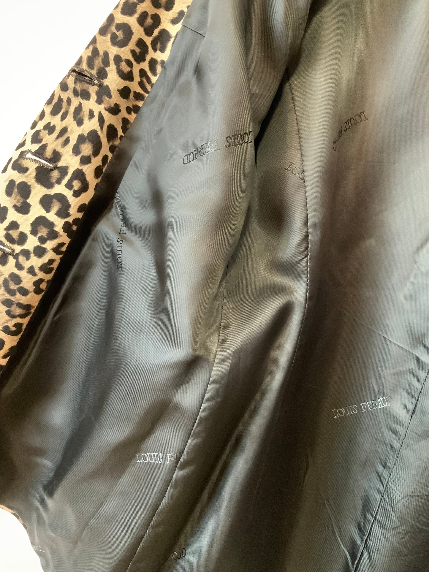 Incroyable Veste droite Louis Feraud Leopard Python Vintage Original