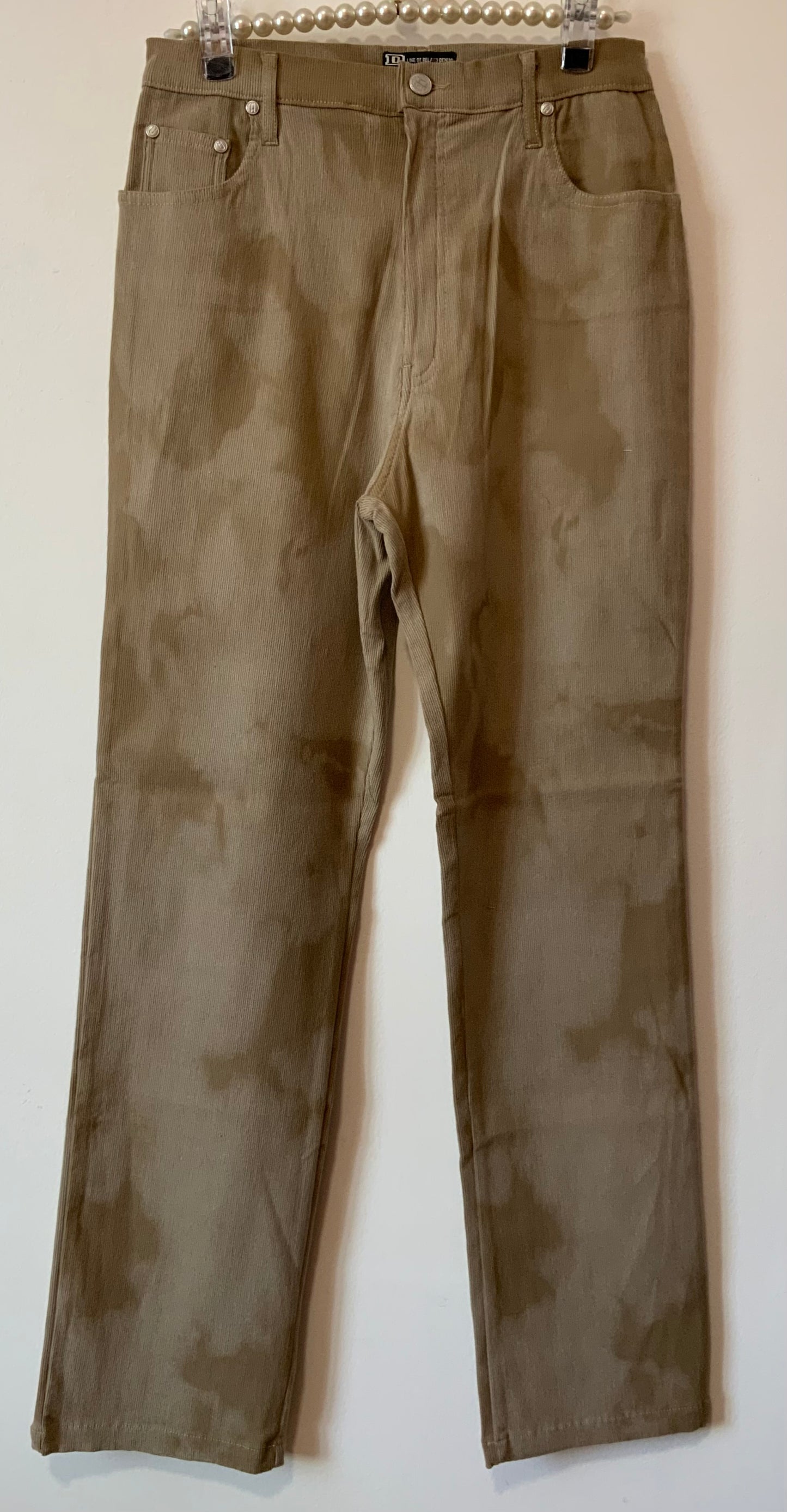Pantalon Taille haute Velours côtelé Motifs tie and die Vintage Neuf 1990
