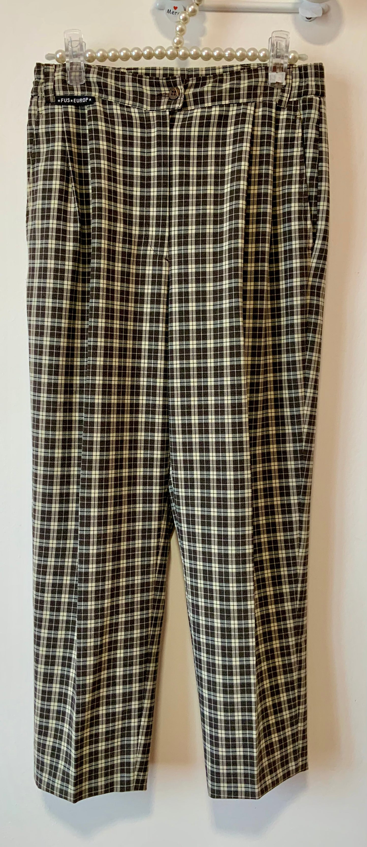 Pantalon à pinces Écossais Tartan Vintage Fus Europe
