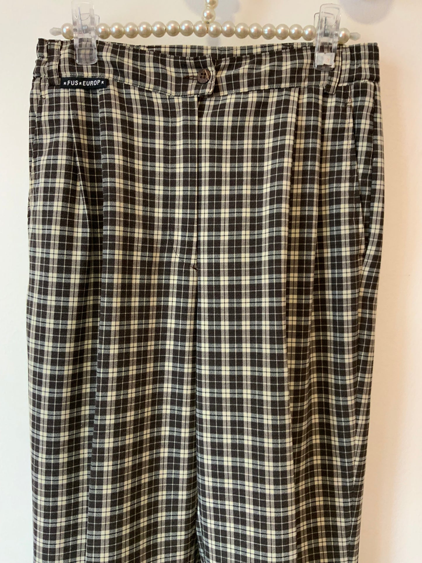 Pantalon à pinces Écossais Tartan Vintage Fus Europe